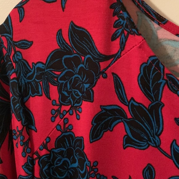 NWT Time and Tru red, black & blue dress w/pockets XXL(20) or XXXL(22) - Picture 3 of 15